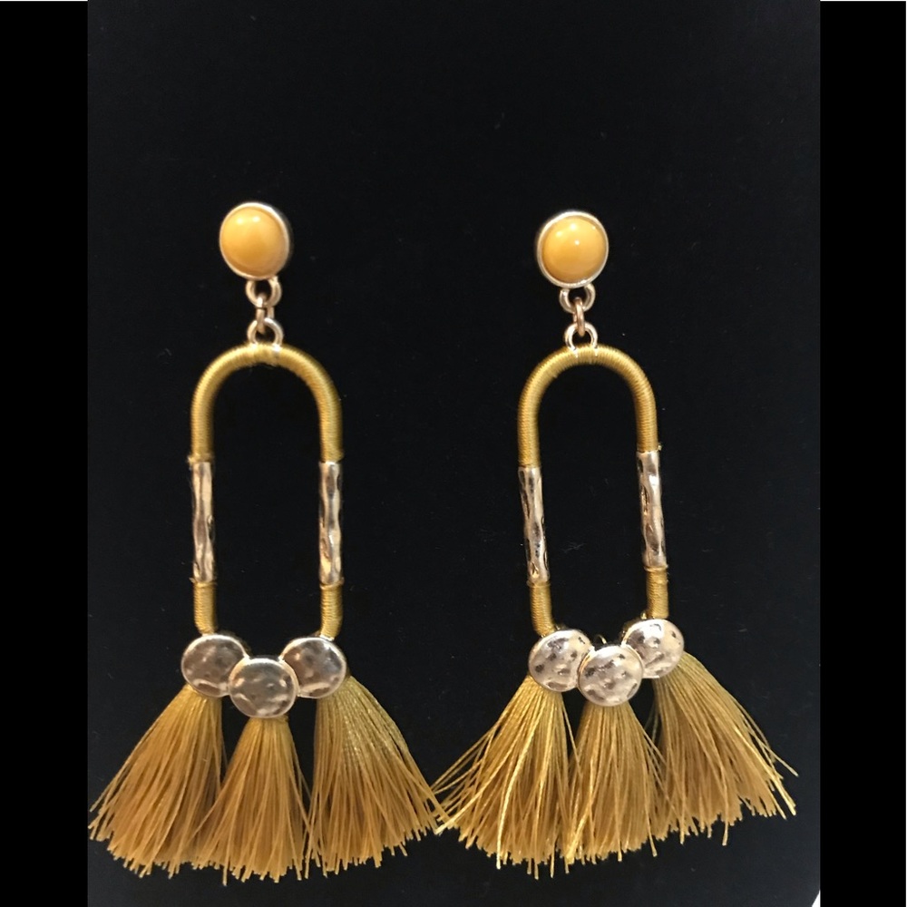 New gold earrings with fringes